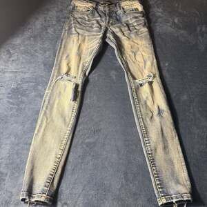 Valabasas Stacked Skinny Flare Jeans - Distressed Denim